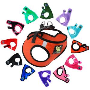 lot 6660 image: EcoBark Step in Dog Harness - Reflective Soft Luxurious Mesh Dog Harnesses for XXS, XS, Small, and Medium Dogs Eco-Friendly Comfort Secure Halter No Pull Adjustable Pet Vest (Orange, Medium)