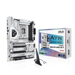 lot 6685 image: ASUS Z890 AYW Gaming WiFi W ATX Z890 Motherboard, Intel Core Ultra Series 2 Ready, Advanced AI PC-Ready, 16121 Levels, DDR5, PCIe 5.0, Thunderbolt 4, USB Type-C, 4x M.2, Wi-Fi 7, 2.5GB LAN