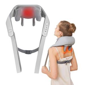 lot 6690 image: PERLEVI Cordless Neck Shoulder Massager with Heat,Deep Tissue Kneading Relieves Tension Improves Circulation,Gifts for Women,Men,Mom,Dad(Grey)