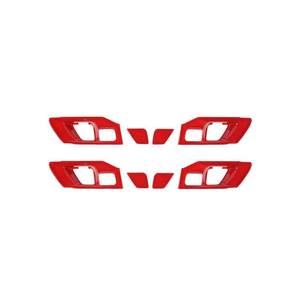 lot 6695 image: JOSHELA for RAM Inner Door Handle Cover Trim Bowl Fit for Dodge RAM 2018-Present Red Interior Accessories 4pcs