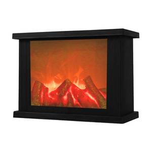 lot 6710 image: 11x4.7x8 Inch Fireplace Lanterns Decorative Flameless Portable Led Lantern Battery Operated and USB Operated 6 Hours Timer Included IndoorOutdoor(No Heater Function)