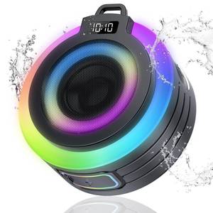 lot 6719 image: WXQZXO Bluetooth Shower Speaker, Portable Bluetooth Speaker Stereo Sound with Suction CupLanyard, Built-in Mic, IPX7 Waterproof Wireless Speakers Bluetooth 5.4 for BathroomPartyBeachGift, Black