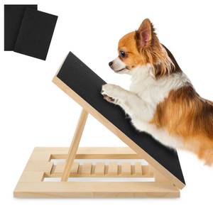 lot 6737 image: Yuanan Scratch Board for Dogs, Dog Scratch Pad Bamboo Dog Nail File Board Multi-Angle Adjustable for All Kinds of Dogs Sandpaper Polishing Instead of Nail Trimmer