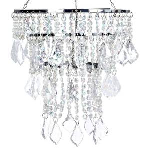 lot 6754 image: Cioceen Acrylic Chandelier lampshade Crystal Beaded Fixture Pendant Ceiling Light Shade for Wedding Bedroom Centerpiece Lampshade with Acrylic Jewel Droplets H11.5 X W9.84 3 Tiers