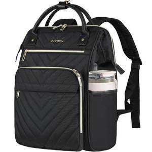 lot 6759 image: VANKEAN 17 Inch Laptop Backpack for Women Men Fashion Computer Work Bag, Large Capacity Waterproof Backpack with USB Port & RFID Pockets, College Daypack Business Travel, Black