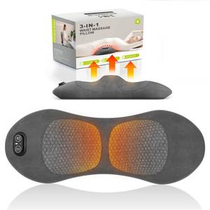 lot 6770 image: Smooth Triple Fusion 3-in-1 Back Massager Lumbar Pillow with Heat, Vibration & Traction Back Massager for Pain Relief DeepTissue.Relaxation Device for Home,Office,Car.Gift Idea Corded