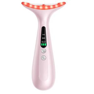lot 6785 image: Red Light Therapy for Face & Neck, Skin Lifting & Firming - at Home Skin Care Face Sculpting Tool and Neck Massager-Pastel Pink