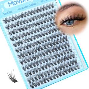 lot 6828 image: Wispy Lash Clusters 10-12MM Eyelash Clusters Short Individual Lashes Natural Cluster Eyelashes Extensions for Daily Wear DIY Lash Extensions at Home (192Pcs, Clear Band, C Curl, 0.07D, Reusable)