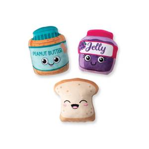 lot 6844 image: Fringe Studio Plush Dog Toy Set, Sticky Situation, 3 Piece Set, PetShop Collection (289599)