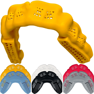 lot 6845 image: Bulletproof Worlds Thinnest Most Breathable Mouthguard is 3X Stronger Football MMA Hockey Rugby Basketball BJJ Lacrosse Boxing Sports Mouth Guard Grinding Teeth. Men Women Adult Braces