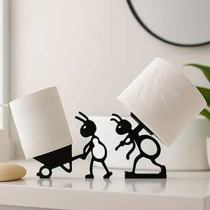 lot 6848 image: Funny Ant Toilet Paper Holder Unique Ant Design Bathroom Decor, Toilet Paper Roll Stand for Bathroom, Rustic, Modern or Farmhouse Style, Fun Gift for Home, Friends &amp Family