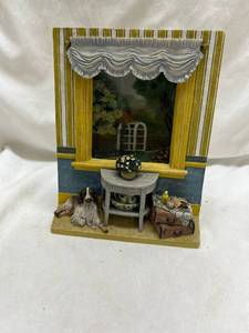 lot 226 image: Decorative Window Scene with Springer Spaniel