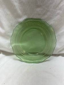 lot 232 image: Depression Uranium Glass Green Dinner Plate