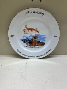 lot 269 image: Sacred Heart Church 75th Anniversary Commemorative Plate