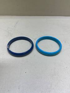 lot 287 image: Blue Plastic Bangle Bracelets Set