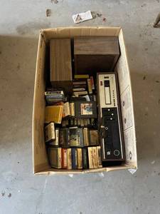 lot 299 image: 1970s Craig 8-Track Player with 8-Track Music Collection