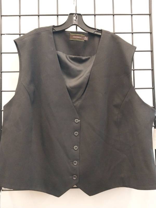 lot 66425 image: APPEARS NEW - Womens Joseph Abboud Black Dress Vest Size 28