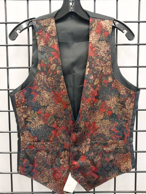 lot 66467 image: APPEARS NEW - Floral Pattern Waistcoat (Size 36)