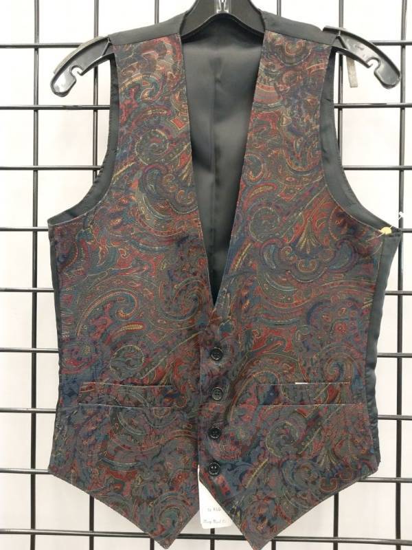 lot 66469 image: APPEARS NEW - Henry Segal Paisley Print Formal Vest (Size 34) Set of 3