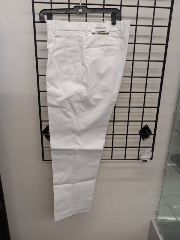 lot 66567 image: APPEARS NEW - Edwards White Professional Uniform Pants (Size 34)
