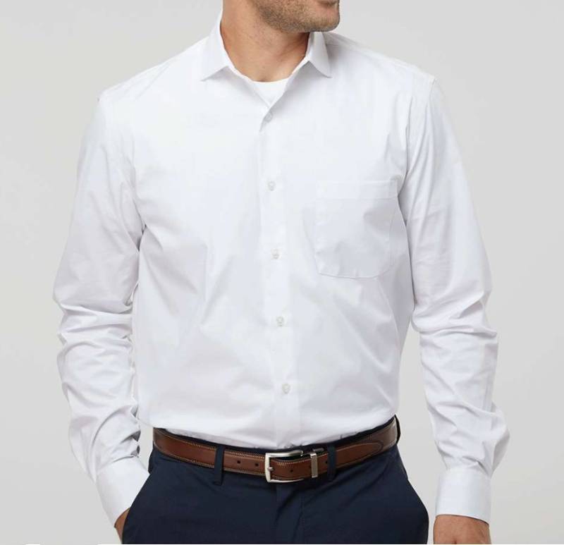 lot 66718 image: FACTORY SEALED - Van Guard White Security Long Sleeve Shirt (Size 3637 nect 20 12) Set of 2