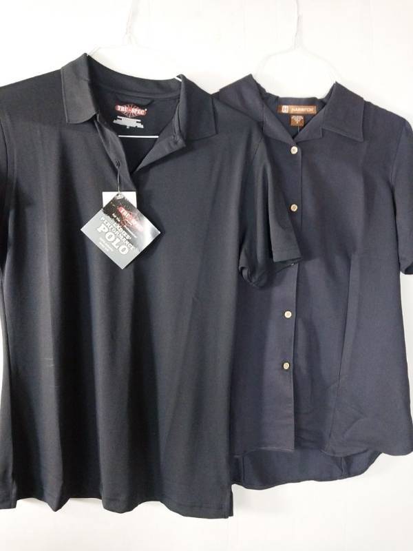lot 67277 image: APPEARS NEW - Tru-Spec and Harriton Navy Blue Polo Shirt Set (Size Medium)