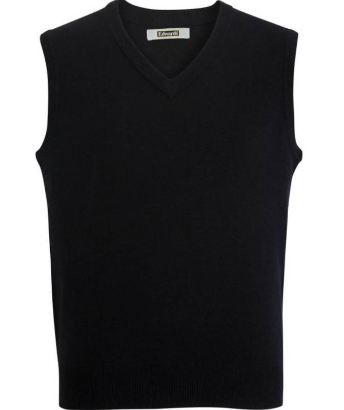 lot 67310 image: Edwards Black V-Neck Sweater Vest (Size Small)
