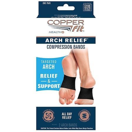 lot 65280 image: APPEARS NEW - Copper Fit Arch Relief Compression Band - Black (1 Arch Band Included)