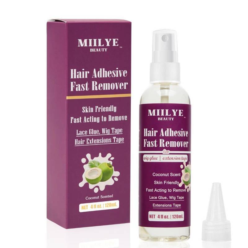 lot 65367 image: APPEARS NEW - Hair Adhesive Fast Remover 4oz120ml, Tape in Extension Remover, Wig Glue Remover Spray to Remove Hair Tape and Wig Glue