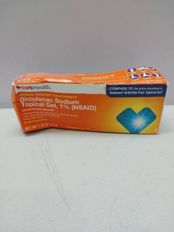 lot 65377 image: FACTORY SEALED - CVS Diclofenac Sodium Topical Gel 1.76oz. Exp 112026