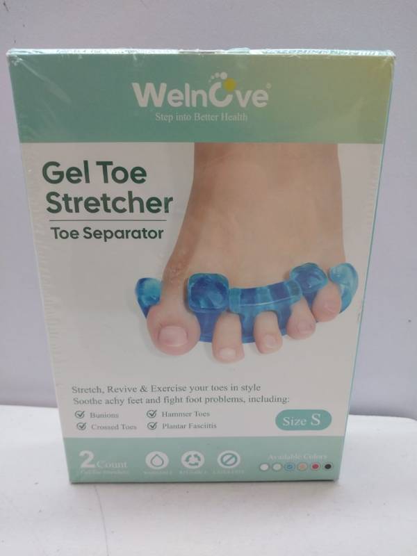 lot 65389 image: FACTORY SEALED - Welnove Gel Toe Stretcher Separator - Size S (2 Count)