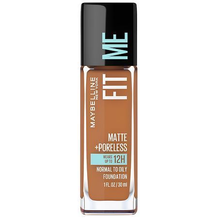 lot 63818 image: APPEARS NEW - Maybelline Fit Me Matte  Poreless Liquid Foundation Makeup  356 Warm Coconut  1 fl oz