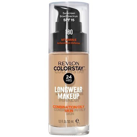 lot 63877 image: FACTORY SEALED - Revlon ColorStay Liquid Foundation Makeup  Matte Finish  CombinationOily Skin  SPF 15  180 Sand Beige  1 fl oz