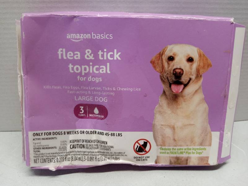 lot 64964 image: APPEARS NEW - Amazon Basics Flea & Tick Treatment Large Dog (Expiration Unknown)