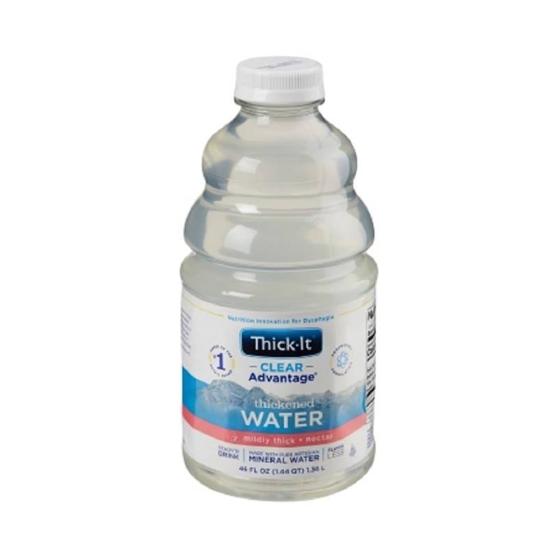 lot 64966 image: FACTORY SEALED - Thick-It AquaCareH2O Thickened Beverage 46 oz. Bottle, Unflavored Ready to Use Nectar Consistency (Expiration 8-9-2026)