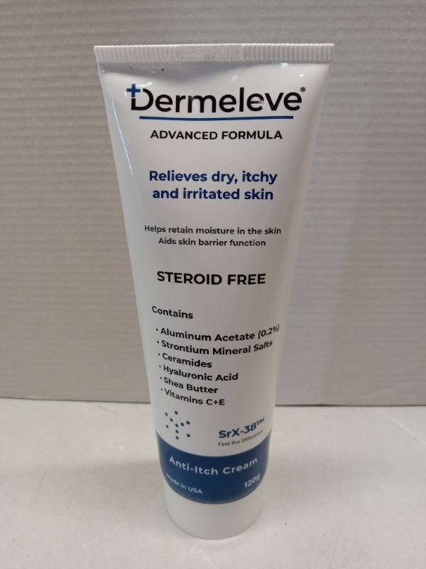 lot 64967 image: Dermeleve Advanced Formula Anti-Itch Cream 120g (Expiration 102027)