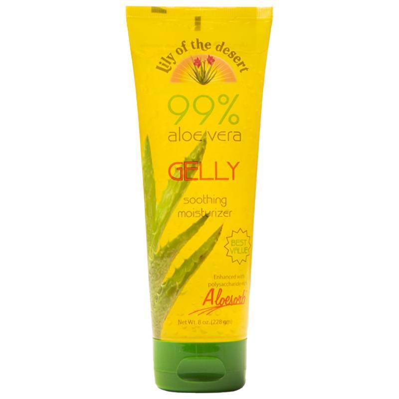 lot 64998 image: FACTORY SEALED - Lily Of The Desert Gelly Moisturizer - 99% Organic Aloe Vera Gel for Skin, After Sun Care with Aloe, Vitamin E Oil, and Vitamin C for Sunburn Relief, 8 Fl Oz (Expiration 42026)