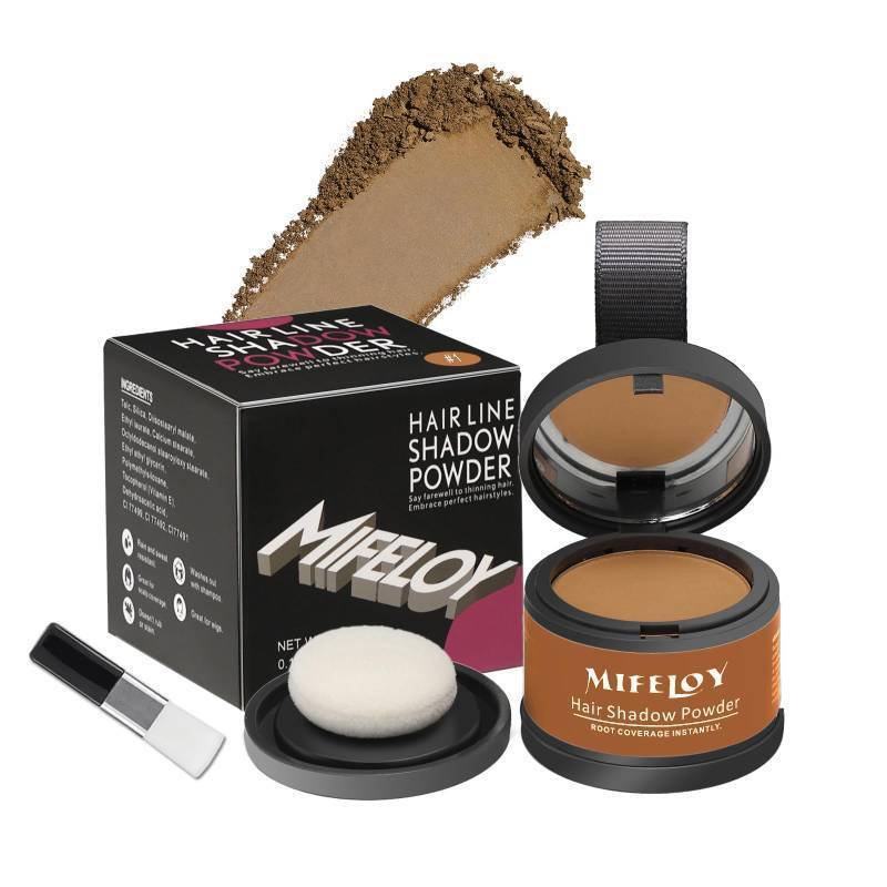 lot 64866 image: FACTORY SEALED - Mifeloy Root Touch Up Powder, Instantly Gray Hair Cover Up, Women Color Root Coverage Shadow Powder for Thinning Grey Hairline, Men Roots Concealer for Hair Loss Beard Line Eyebrow, Light Brown