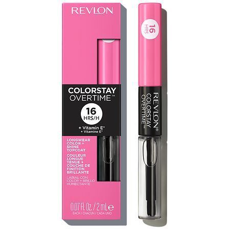 lot 61632 image: FACTORY SEALED - Revlon ColorStay Overtime Longwearing Gloss Lipstick with Vitamin E  080 Keep Blushing  0.07 fl oz