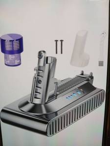 lot 20785 image: Replacement for Dyson V10 25.2V 7000mAh Battery and Filter