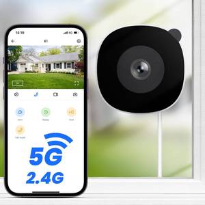lot 26381 image: INFIYA 2K Window Cameras for Home Security- 5Ghz & 2.4Ghz WiFi Window Camera, Color Night Vision, Motion & Human Detection, Continuous 247 Recording, Cloud(Optional) & Local Storage, K1 1P - Retail $50