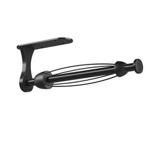 lot 26387 image: Paper Towel Holder Under Cabinet, One-Handed Tear, Wall Mount, Adhesive, Black, Paper Roll Holder with Ratchet Mechanism for Kitchen Bathroom Farmhouse Essentials Decor Accessories - Retail $15