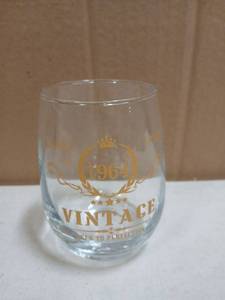 lot 32588 image: Vintage 1964 Aged To Perfection Stemless Wine Glass