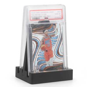 lot 32600 image: GIASSVIO 1 Pack Baseball Card Display Stand with Dual-Sided Wooden Sports Graded Card Easel Holders Case,Trading Card Display Storage for PSA CGC SGC Slabs - Retail $20