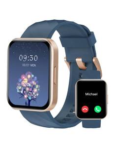 lot 32601 image: RUIMEN Smart Watches for Women Men (AnswerMake Calls) Compatible with iPhoneAndroid Phones, 1.85 HD Screen Fitness Tracker Heart Rate Monitor 100 Sports Tracker Watch Waterproof (Blue) - Retail $27