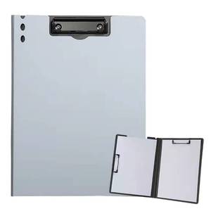 lot 32618 image: NULIZL Plastic Clipboard, Standard A4 Letter Size Clipboards with Double Metal Clip, Suitable for Office Workers, Students, Teachers (12.5 x 9.5 inches) - Silver Grey - Retail $7
