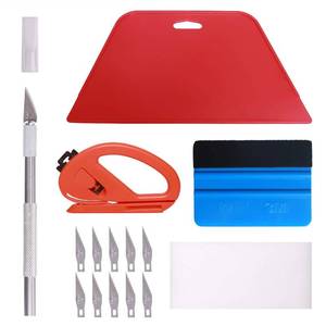 lot 40311 image: Wallpaper Smoothing Tool Kit, Multi-Function 15 Pcs Smoother Tools Set for Contact Paper Peel and Stick Wallpaper Car Wrap Vinyl Window Tint Glass Film Wallpaper Glue Adhesive Brush Tray Roller Knife - Retail $7