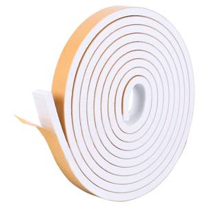 lot 40314 image: Kikerike Self Adhesive Foam Tape Weatherstrip 12in x 14in x 16.5Ft High Density Foam Insulation Strips Seal Weather Stripping with Strong Adhesive for Door and Window Sound Isolation Soundproofing - Retail $7