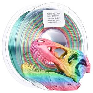 lot 40315 image: FXAAGFH Rainbow Silk PLA Filament, 3D Multicolor Printer Filament 1.75mm - 0.02mm, 3D Printing Filament 1kg2.2lbs
