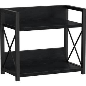 lot 49148 image: Giikin Kitchen Counter Shelf, 2 Tier Kitchen Spice Rack Organizer for Countertop, Wood Coffee Bar Organizer for Home (Black, S) - Retail $23
